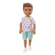 Mini Boneca Barbie Chelsea - Menino Camisa Ursos - Mattel DWJ33/HGT06