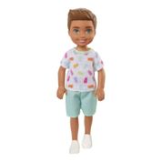 Mini Boneca Barbie Chelsea - Menino Camisa Ursos - Mattel DWJ33/HGT06