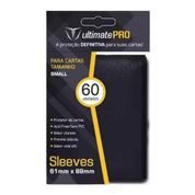 Sleeves Small Preto 61mm x 89mm - 60 unidades - Ultimate Pro