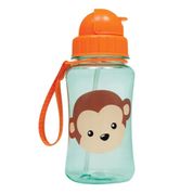 Garrafinha Infantil Bebe Canud Retrátil Silicone Macaco Buba