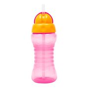 Garrafinha Fresh Buba Copo Com Canudo De Silicone 300ml Rosa