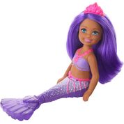 Boneca Barbie - Chelsea Sereia - Cabelo Roxo Gjj90