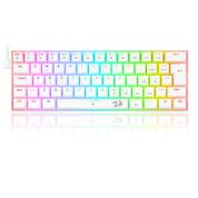 Teclado Gamer Redragon Dragonborn RGB Mecânico Mini ABNT2 60 Switch Blue Branco- K630WRGB