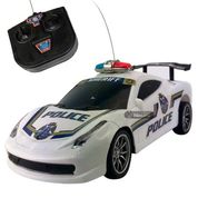 Carro De Controle Remoto Policia 1:24 7 Funções 27mhz Pilha