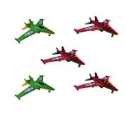 Brinquedo Kit C/5 Aviões Super Caça Jato De Plástico Doação Lembrancinha Brincadeira