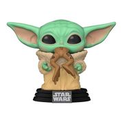Boneco Funko Pop The Mandalorian Baby Yoda Com Sapo 379