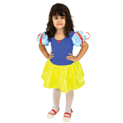 Fantasia Vestido Branca De Neve Curto Infantil De 2 à 8 Anos