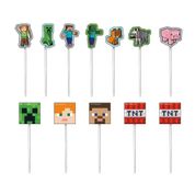 12 Picks Decoração De Doce Minecraft Festa De Aniversário