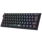 Teclado Gamer Redragon Anivia RGB Mecânico Mini ABNT2 60 Switch Red Preto - K614-RGB