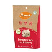 Bombom Branco com Cranberry Flormel Vegano 75g