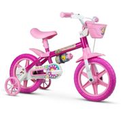 Bicicleta Bike Aro 12 Flower Nathor Rosa