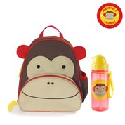 Kit Mochila Infantil e Garrafa Flip Zoo Macaco Skip Hop