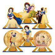 6 Enfeite Display Decoração De Mesa Tema Festa Branca De Neve