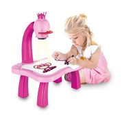 Mesa Projetora Para Desenhar Rosa Play e Learn BR1601 Multikids