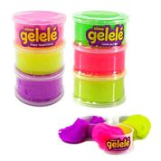 KIT C/2 Slime Gelelé Torre Glitter Com 3 Cores De Geleca 196g