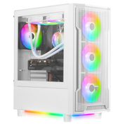 Gabinete Gamer Branco Gamdias Athena M6 ARGB Vidro Temperado Sem Fan Mid Tower ATX