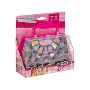 Kit de Maquiagem Infantil Sombra Batom Gloss Makebrinq Polibrinq