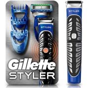 Aparelho de Barbear Gillette Styler 3 em 1 com Pilha Preto e Azul