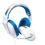 Headset Gamer G335 e Mouse Gamer G203 Logitech - Branco