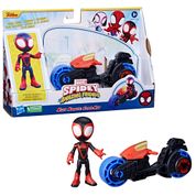 Mini Boneco - Homem Aranha com moto - Saf Miles - Marvel - Hasbro