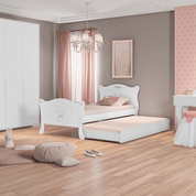 Cama Infantil Juvenil Provence Clean com Cama Auxiliar Pura Magia