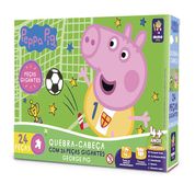 Quebra-Cabeça Gigante - Peppa Pig - 24 Peças - George Jogando Futebol - Mimo