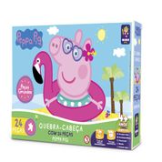 Quebra Cabeça - Peppa na Praia - Gigante - 24 peças - Peppa Pig - Mimo