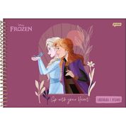 Caderno de Desenho Frozen 2023 Espiral 80Fls - Jandaia