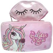 Kit Necessaire + Estojo Unicornio Trilharty