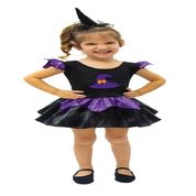 Conjunto De Fantasia E Acessório - Halloween - Bruxinha - Preto - Brink Model - Tamanho M