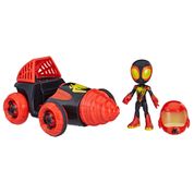 Conjunto Carrinho E Figura - Marvel - Spidey E Seus Amigos Espetaculares - Miles Morales - Hasbro