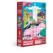 Quebra-Cabeça Nano - 500 Peças - Postais do Brasil - Monumentos - Toyster