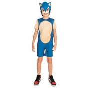 Fantasia Sonic Azul Infantil G com Máscara