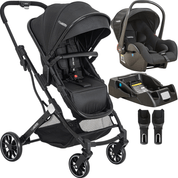 Carrinho de Bebe com Bebe Conforto Base Kiddo Zig Zag Preto