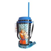 Copo Canudo Com Fita Goku Friza 1000Ml