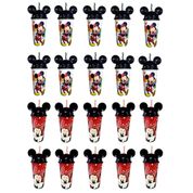 Copo Shake Minnie E Mickey Com Orelhas E Canudo Kit Com 40