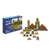 Jogo De Tabuleiro - Brincando de Engenheiro Dinos - 70 Peças - Xalingo