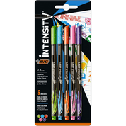 Caneta Com Ponta Porosa Intensity 0,4 mm Colors 5 Cores Bic