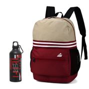 Mochila de Costas ADV Vinho/Bege + Garrafa Netflix MS47326AV