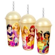 Copo Shake 500ml Tampa Canudo das Princesas Disney  - 1 und