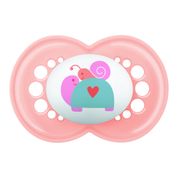 Chupeta - Mam - Original Trends - Tartaruga e Caracol - Bico de Silicone SkinSoft - Creme
