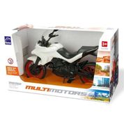 Moto de Brinquedo Esportiva Multi Motors Motocicleta 26cm Branco Roma