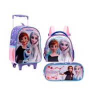 Kit - Frozen - Mochila De Rodinhas - Lancheira - Estojo