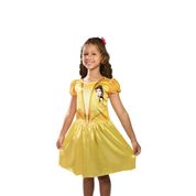 Fantasia Infantil - Bela - Tam M - Amarelo - Princesa - Novabrink