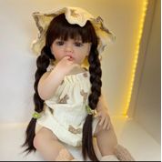 Boneca Bebê Reborn 55cm Clara ursinho