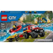 Lego City - Caminhão dos Bombeiros 4x4 com Barco de Resgate - 60412