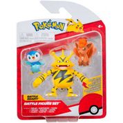 Pokémon 3 Figuras Piplup Electabuzz e Vulpix - Sunny 2603