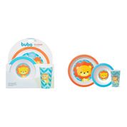 Kit Refeição (prato/copo/bowl) Animal Fun Leão 10734 Buba