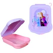 Pote Guarda Lanche Trabalho Viagem Escola Sanduicheira Frozen Ana e Elsa - 1 Unidade