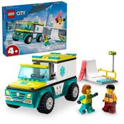 Ambulância de Emergência e Snowboarder - Lego 60403